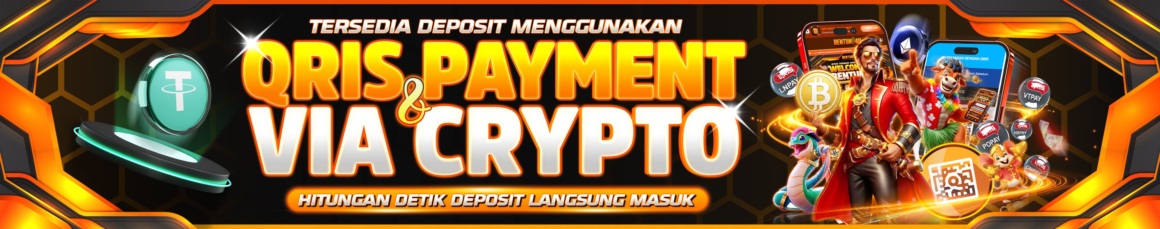 Deposit Mudah Via QRIS dan Crypto di Bentuk4D